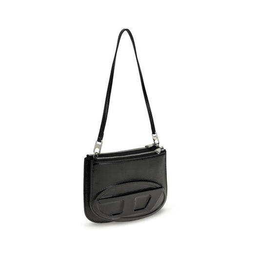 Diesel Black Calf Leather Bos Taurus Shoulder Bag