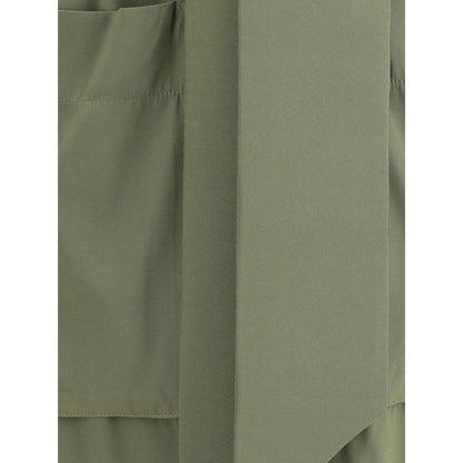 Ella Green Silk Casual Dress