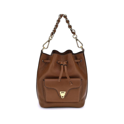 Coccinelle Brown Calf Leather Bos Taurus Backet Bag