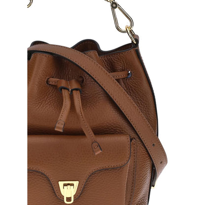 Coccinelle Brown Calf Leather Bos Taurus Backet Bag