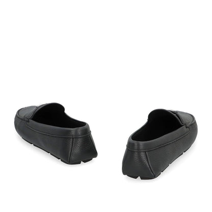 Prada Black Calfskin Slip-On Loafers