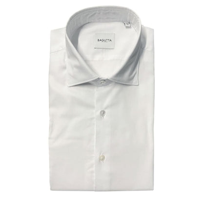 Bagutta White Cotton Men Shirt