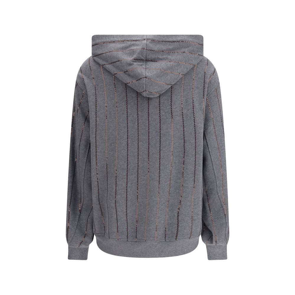 Brunello Cucinelli Gray Cotton Sweatshirt