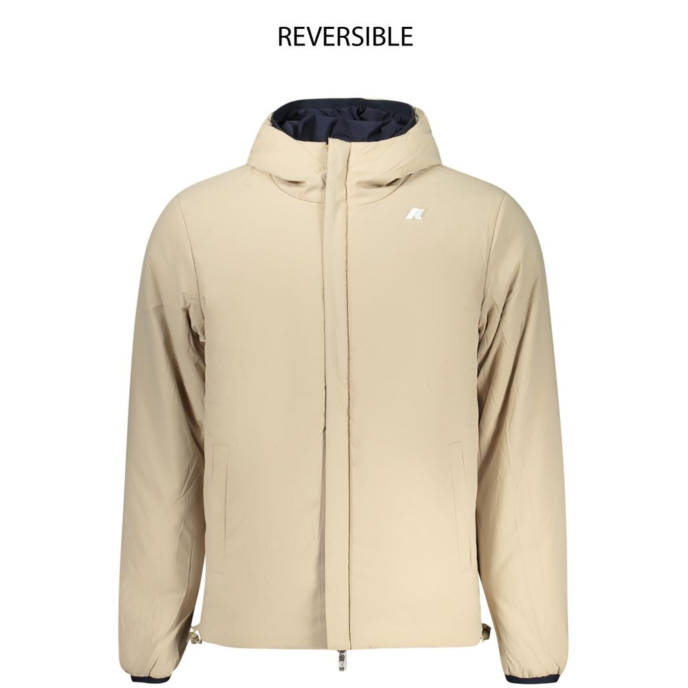 K-WAY Blue Nylon Men's Reversible Jacket