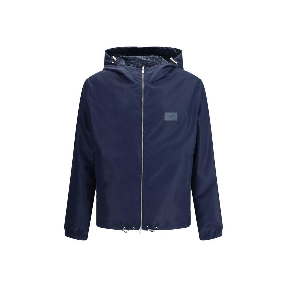Fendi Blue Polyester Shell Jacket