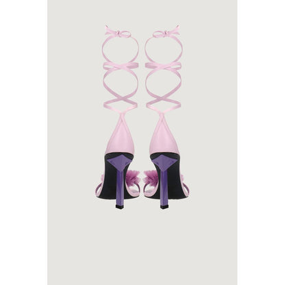 Aniye By Purple Leather High Heel Pumps