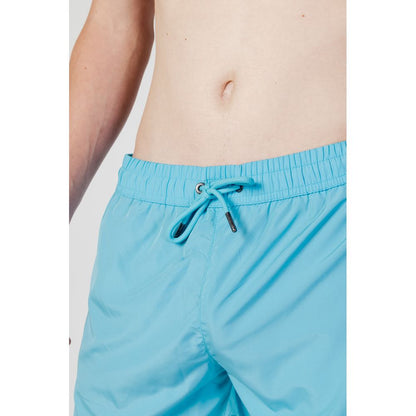 Trussardi Beachwear Blue Polyester Swim Shorts