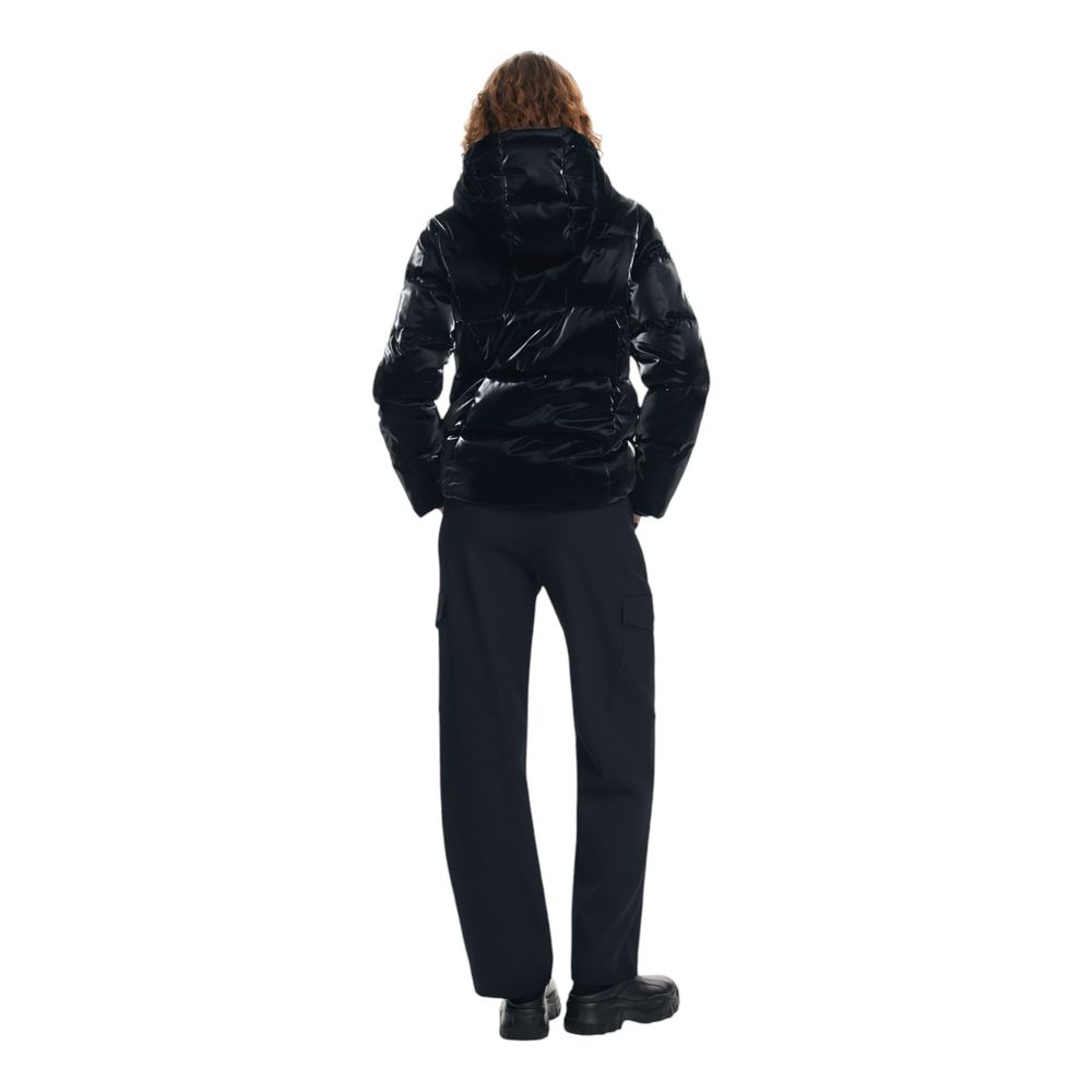 Desigual Black Polyester Coat