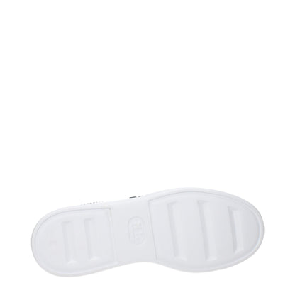 Philipp Plein White Leather Low Top Sneakers