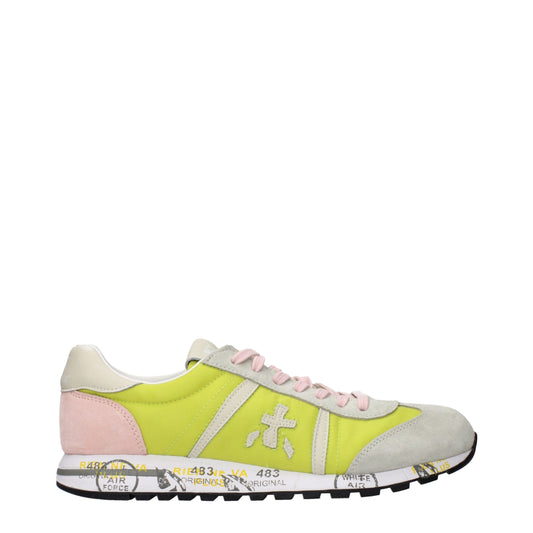 Premiata Green Fabric Sneakers
