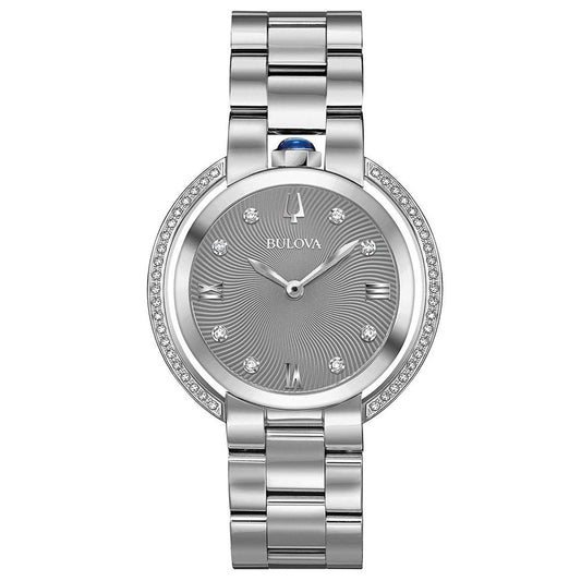 Bulova Gray Stainless Steel Dress Watch