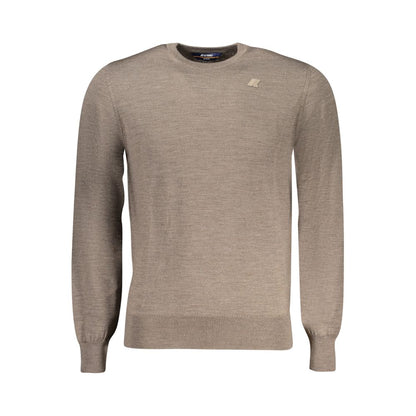 K-WAY Brown Wool Men Sweater