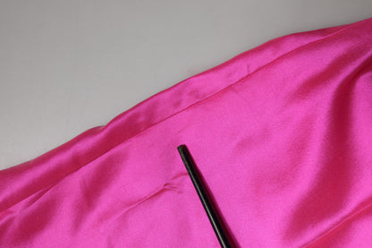 Dolce & Gabbana Pink Silk High Waist Dress Trousers Pants