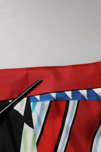 Dolce & Gabbana Multicolor Carretto Pattern Straight Pants