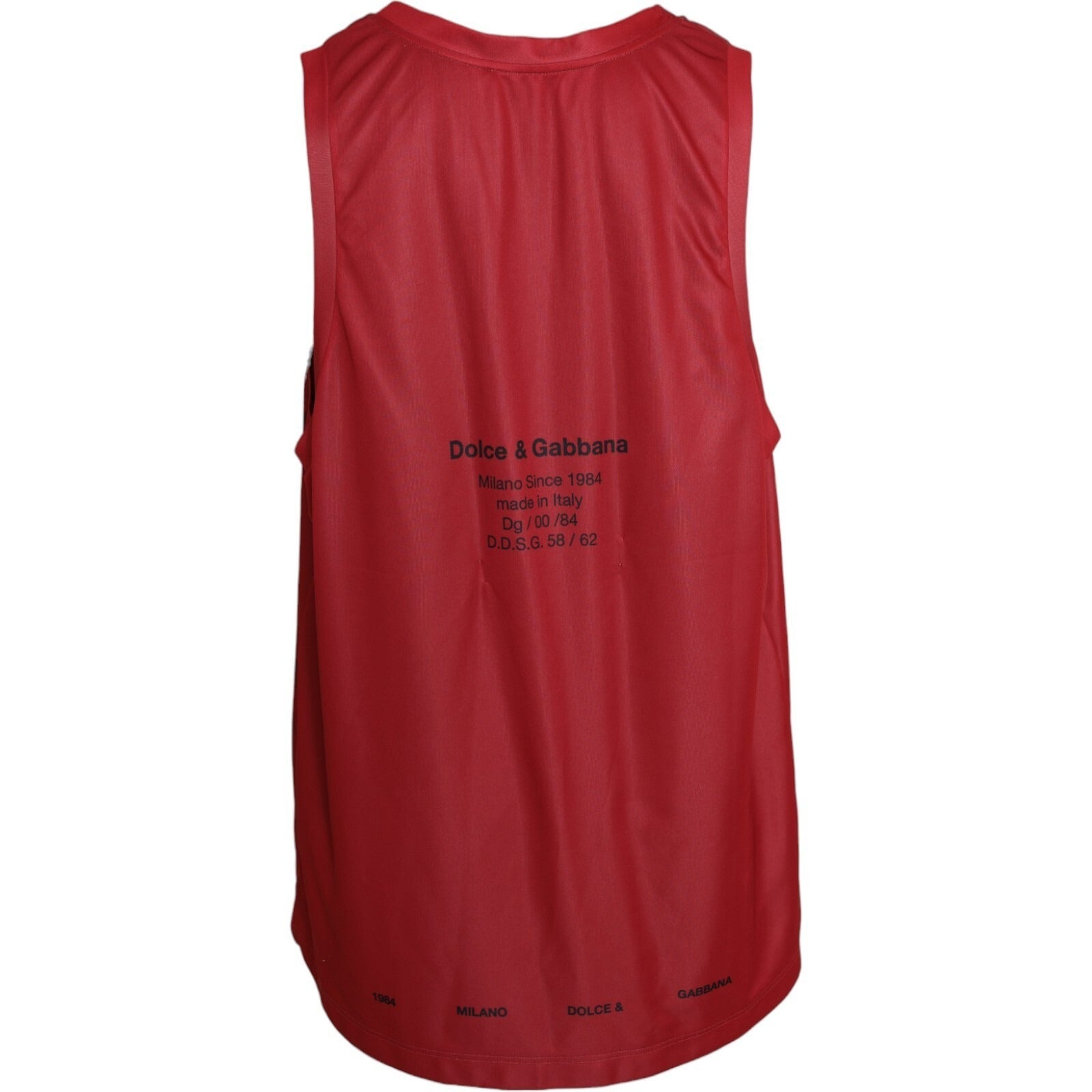 Dolce & Gabbana Red Leopard Print Sleeveless Men Tank T-shirt