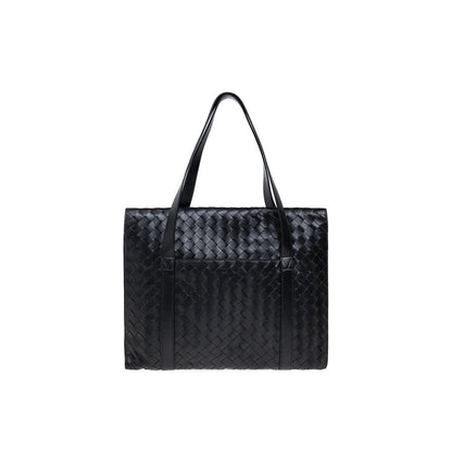 Bottega Veneta Black Leather Briefcase