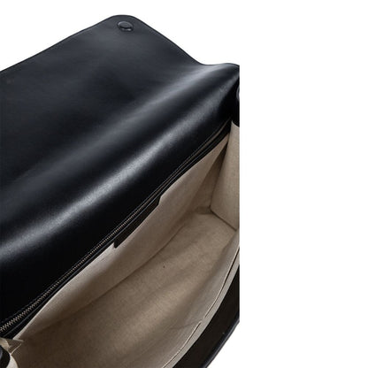 Bottega Veneta Black Leather Briefcase