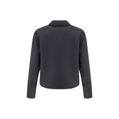 Prada Black Fleece Wool Jackets And Coat