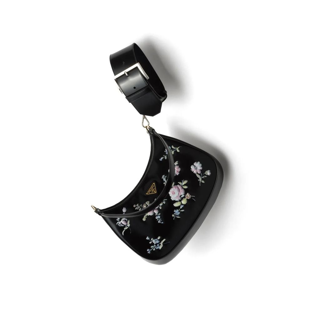 Prada Black Calfskin Shoulder Strap