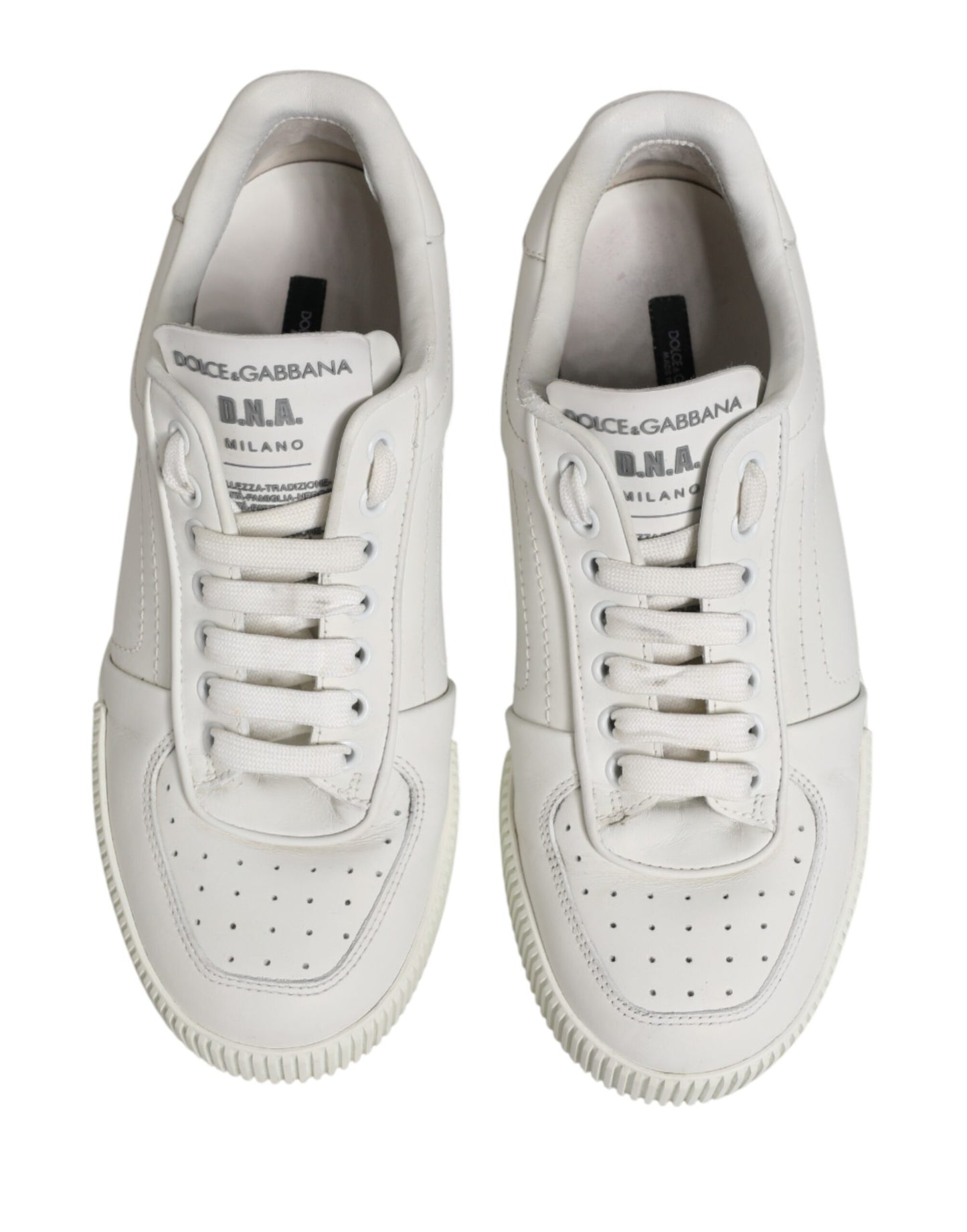 Dolce & Gabbana White MIAMI Calf Low Top Men Sneakers  Shoes