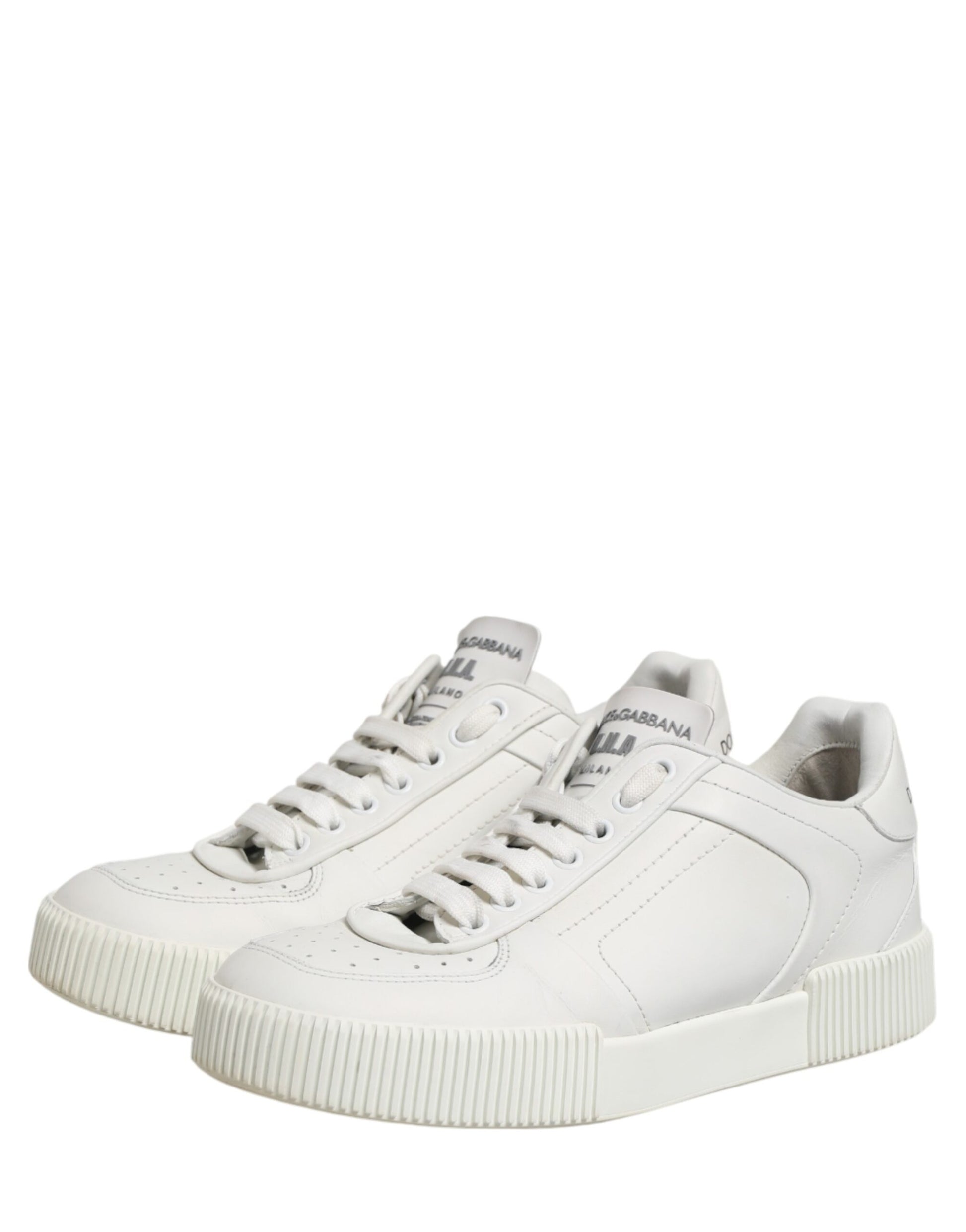 Dolce & Gabbana White MIAMI Calf Low Top Men Sneakers  Shoes
