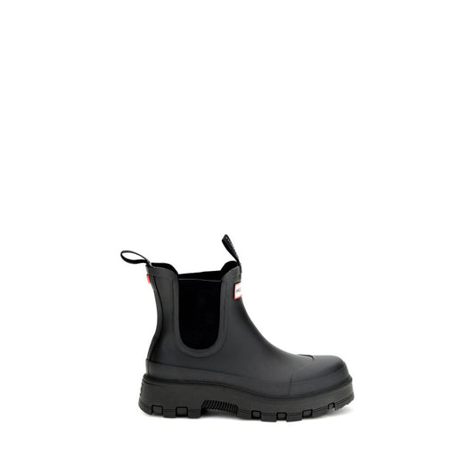 Hunter Black Rubber Chelsea Boots