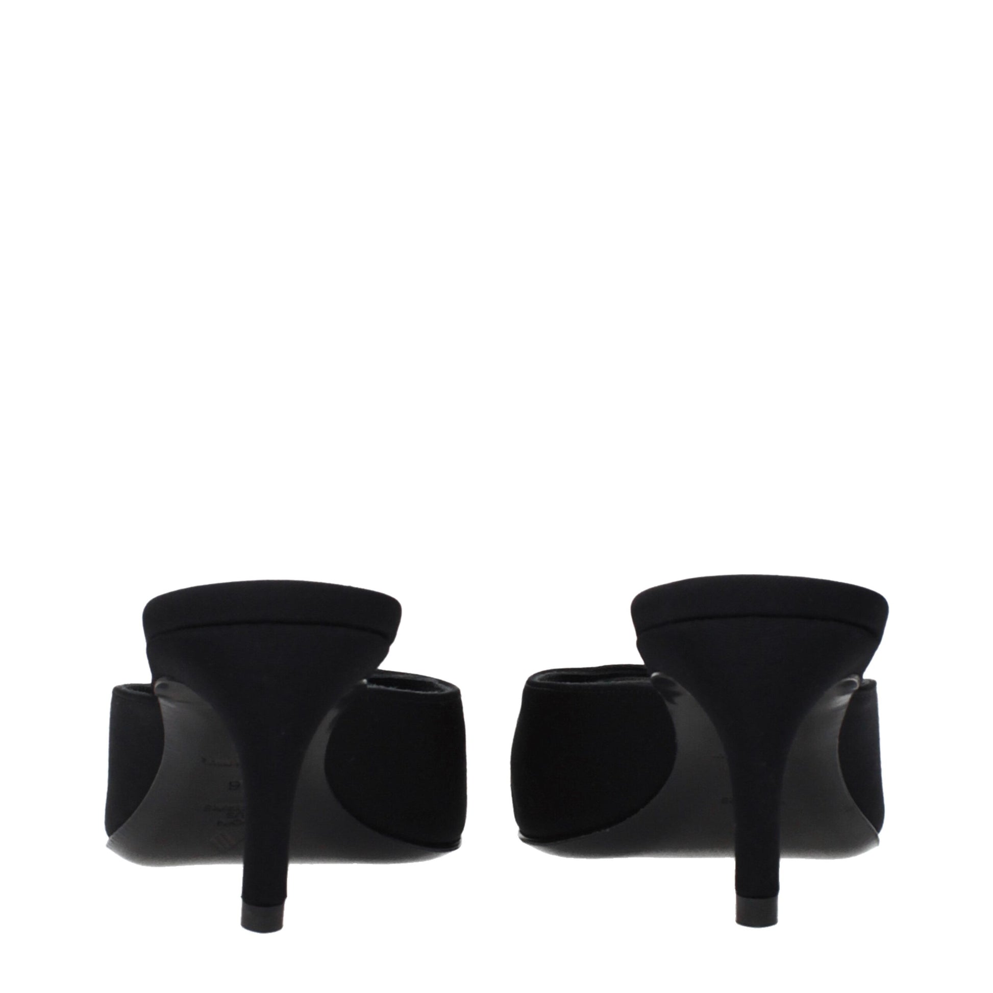 The Attico Black Fabric Flat Sandals