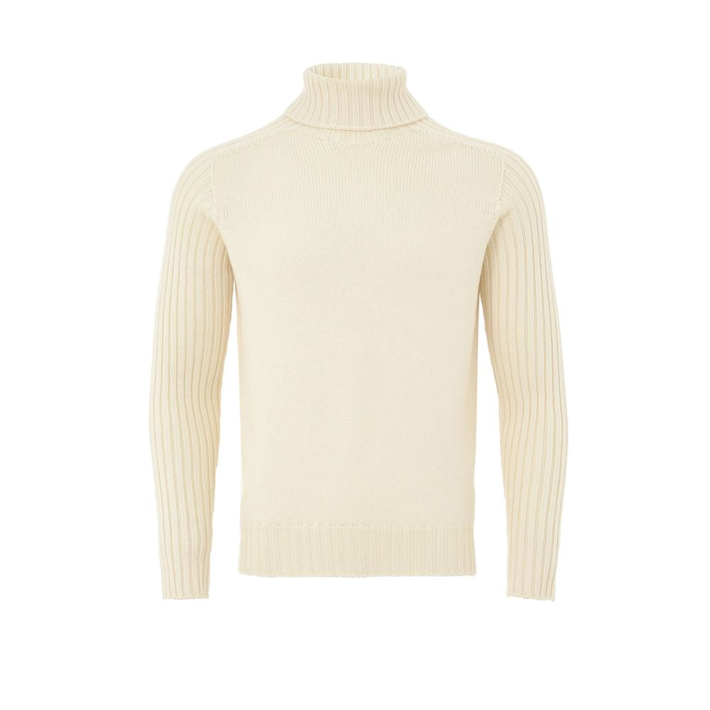 Gran Sasso White Wool Turtleneck
