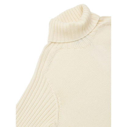 Gran Sasso White Wool Turtleneck