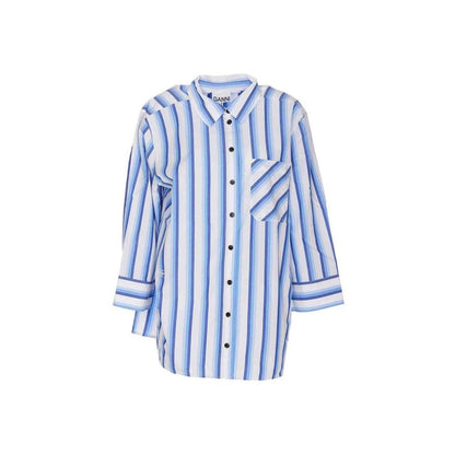 Ganni Blue Cotton Pattern Shirt
