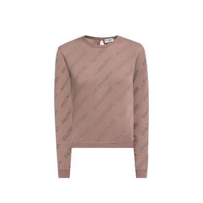 Balenciaga Brown Cotton Sweatshirt