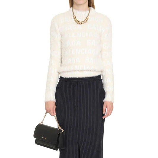 Balenciaga White Elastane Sweatshirt