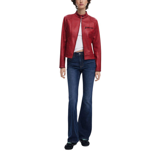 Desigual Red Polyester Bomber
