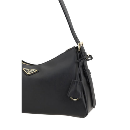 Prada Black Calf Leather Bos Taurus Shoulder Bag