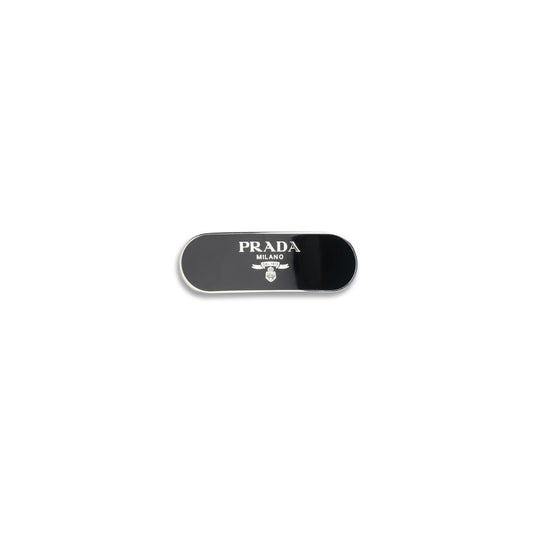 Prada Black Brass Hair Clip