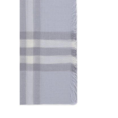 Burberry Light Blue Wool Scarf