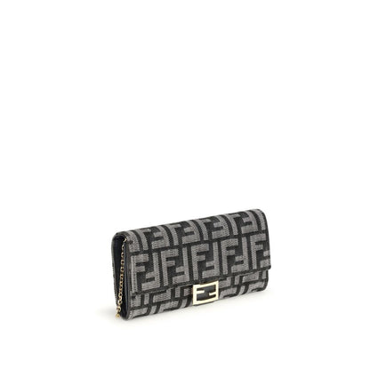 Fendi Blue Cotton Wallet