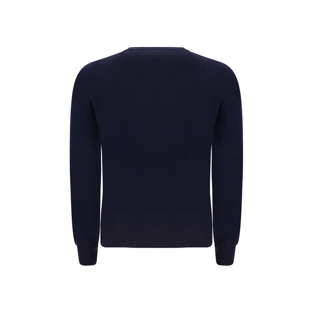 Brunello Cucinelli Blue Fleece Wool Sweatshirt