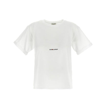 Saint Laurent White Cotton T-Shirt