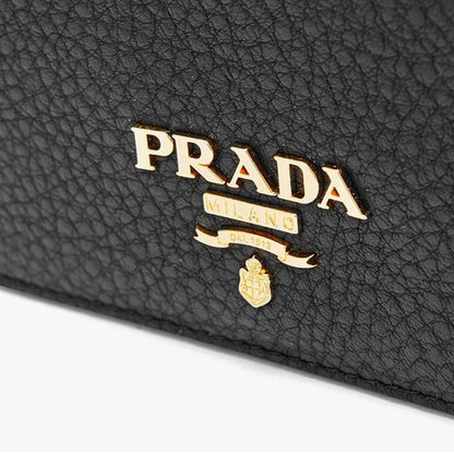 Prada Black Calfskin Cardholder