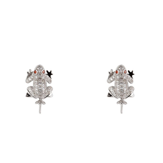 Lancaster White Silver Earrings