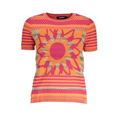 Desigual Orange Cotton Sweater