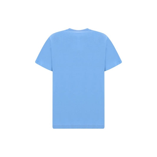 Ganni Light Blue Cotton T-Shirt