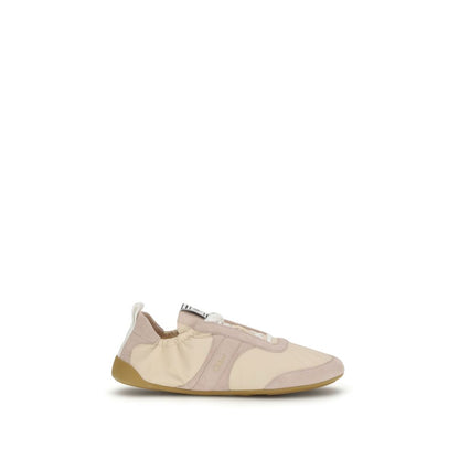 Chloé Beige Nylon Athletic Sneakers