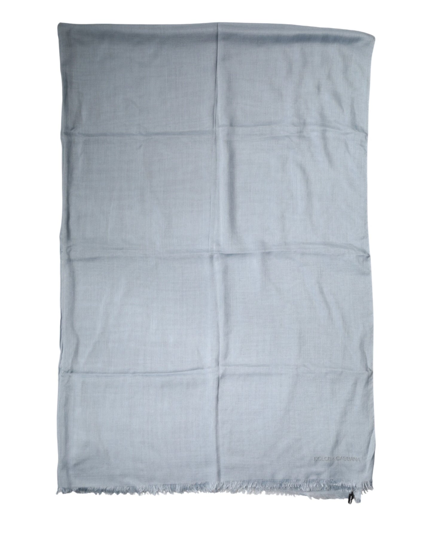Dolce & Gabbana Light Blue Cashmere Knit Neck Wrap Scarf