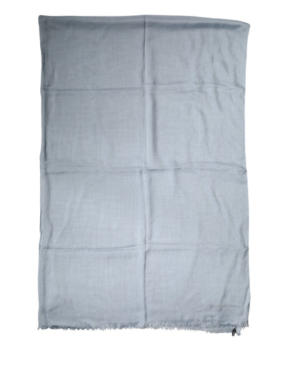 Dolce & Gabbana Light Blue Cashmere Knitted Shawl
