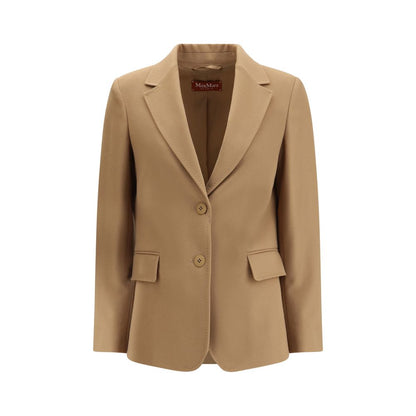 Max Mara Beige Fleece Wool Coat