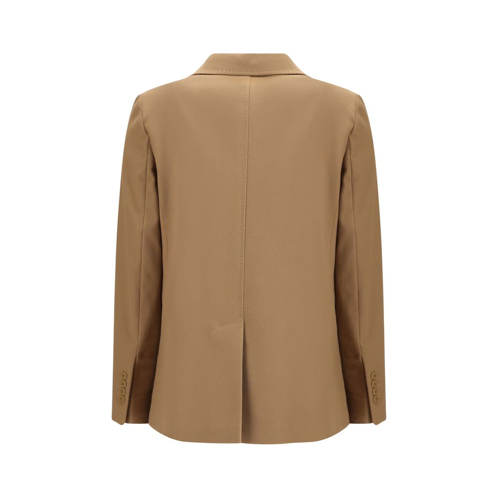 Max Mara Beige Fleece Wool Coat
