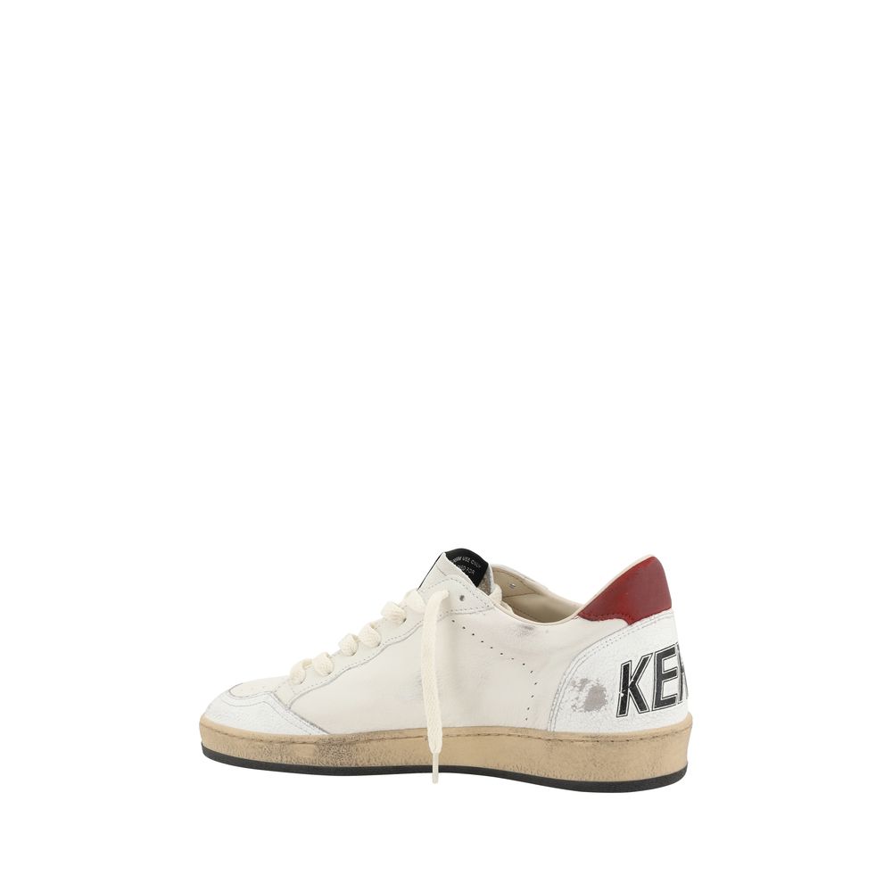 Golden Goose Beige Calf Leather Bos Taurus Low Top Sneakers