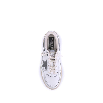 Golden Goose Gray Calf Leather Bos Taurus Chunky Sneakers